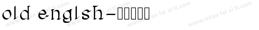 old englsh字体转换